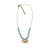Love Heart Pendant Turquoise Color Necklace is a harmonious blend of stainless steel, gold-plated elements, and the...
