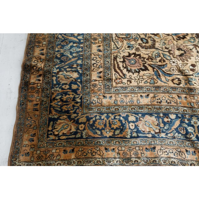 Textile Fine Antique Persian Meshad Handmade Wool Carpet For Sale - Image 7 of 8