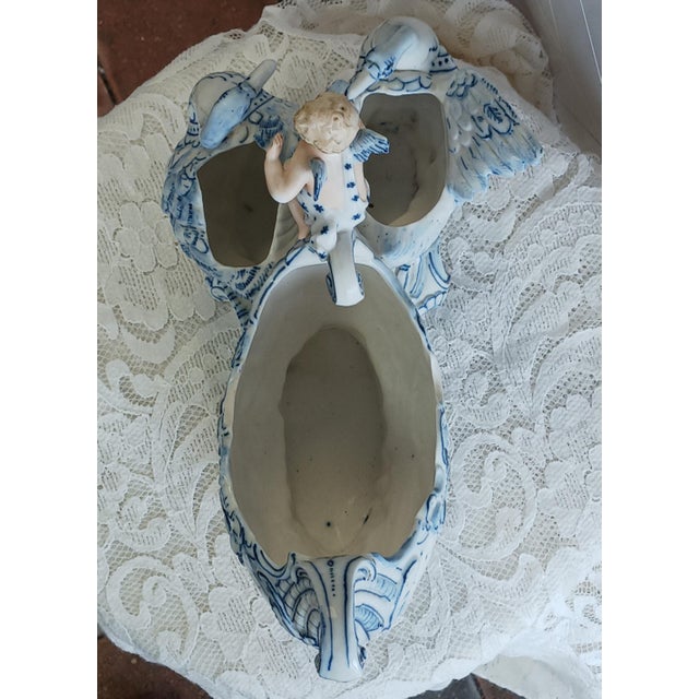 Ceramic Large Antique Royal Rudolstadt German Bisque Centerpiece - Rare Maritime Sailboat Motif - C. 1895 For Sale - Image 7 of 9