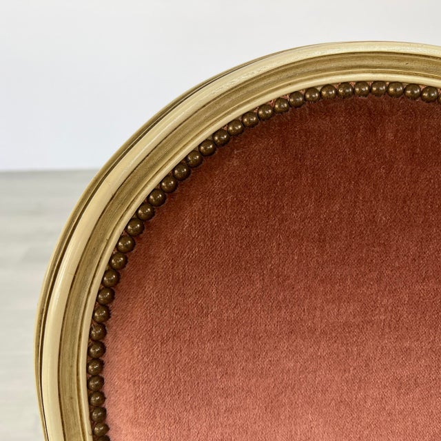 Rose Original French Louis XVI Medallion Back Dining Chairs – Set of 6 For Sale - Image 8 of 12