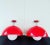 Harvey Probber Mid Century Cherry Red Semi-Flush Lights - A Pair For Sale - Image 4 of 9