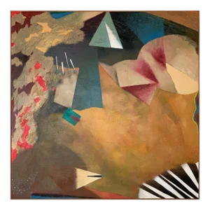 1997 "Blue Heaven" Abstract Oil Painting on Canvas Bill Shields Chicago Academy of Fine Art