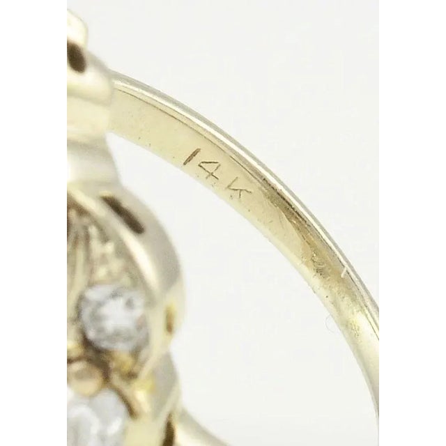 1950s 1.20 Carat Diamond Cocktail Ring Size 5.75 For Sale - Image 4 of 4