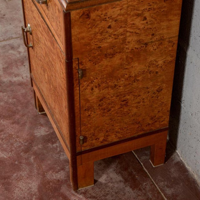2000 - 2009 Art Deco Nightstand in Walnut Burl Wood For Sale - Image 5 of 11