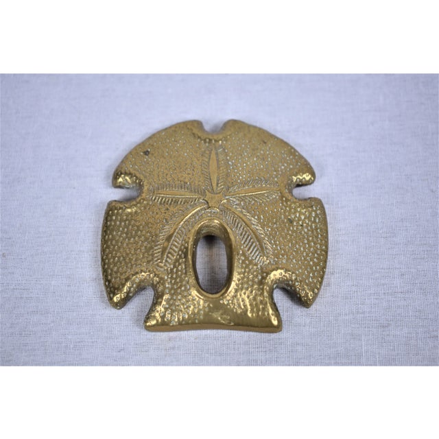 Vintage Brass Sand Dollar Paper Weight For Sale In New Orleans - Image 6 of 6