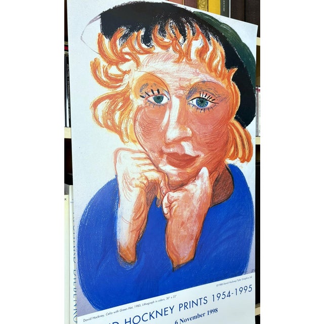David Hockney Celia With Green Hat Original 1998 London Exhibition Poster For Sale In New York - Image 6 of 9