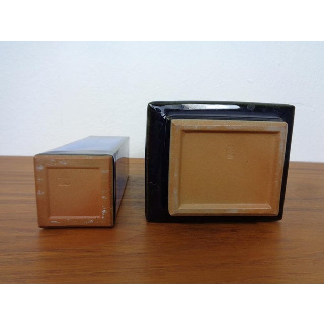 Blue Japanese Ceramic Vases, 1960s, Set of 2 For Sale - Image 13 of 16