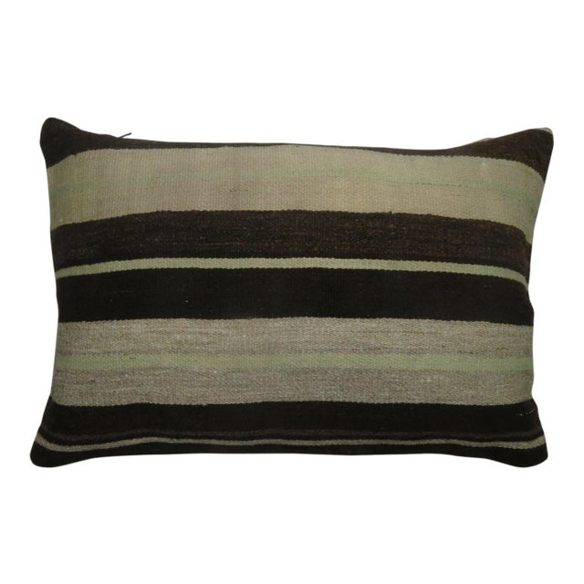 Large Kilim Striped Pillow For Sale