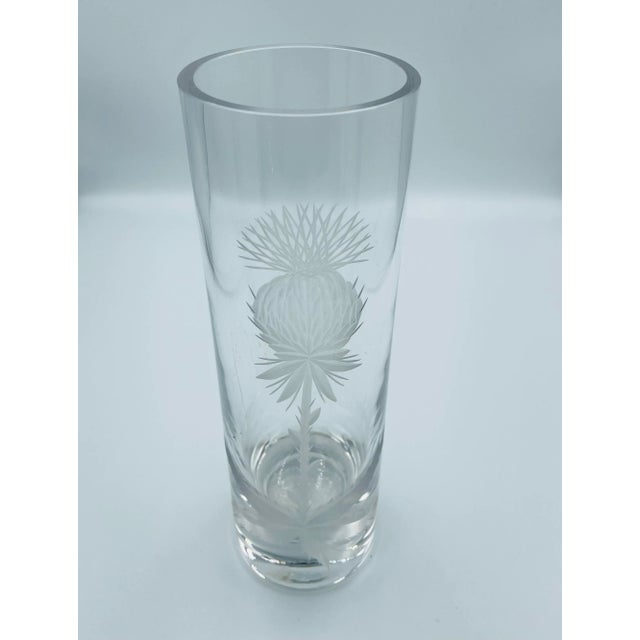 Vintage Modernist Etched Thistle Vase For Sale - Image 13 of 13