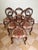 Wood Victorian Carved Walnut Dining Chairs, Set of 6 For Sale - Image 7 of 8