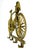Whimsical vintage solid brass wall-mounted hook rack in the shape of a classic racing bicycle. Featuring fine details...