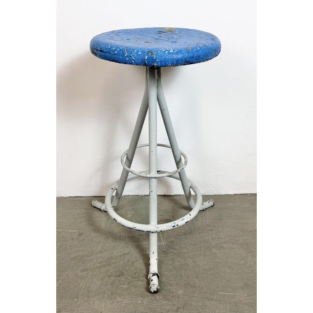 1960s Industrial Grey Workshop Stool, 1960s For Sale - Image 5 of 18