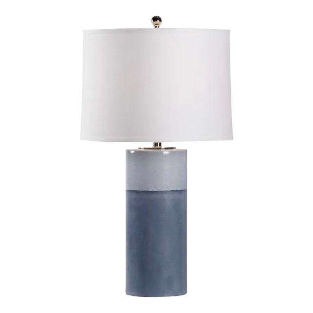 Destin Lamp - Blue Glazed Ceramic 30.5"h For Sale