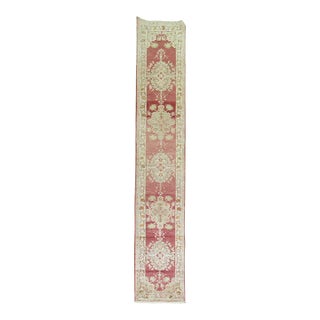 Mid 20th Century Zabihi Collection Narrow Red Turkish Runner - 2'1" x 11'9" For Sale