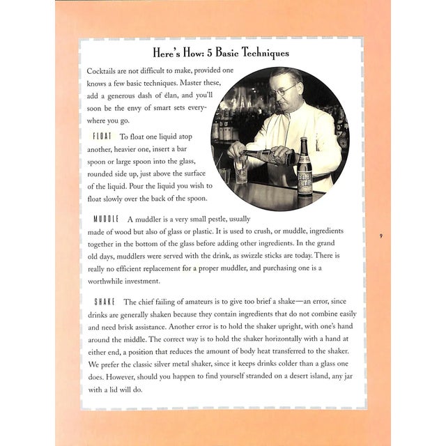 "Vintage Cocktails: Authentic Recipes and Illustrations From 1920-1960" 1999 Waggoner, Susan and Markel, Robert For Sale - Image 12 of 13