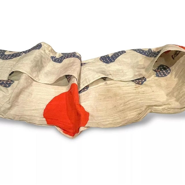 Wwii Sennenbari 1000 Stitch Belt 千人針 Intact Ties Rising Sun Good Luck Imperial Japan For Sale - Image 4 of 12