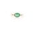 Art Deco 14k Yellow Gold 1.16 Carat Oval Emerald Single Stone East to West Ring Size 5 For Sale - Image 3 of 11