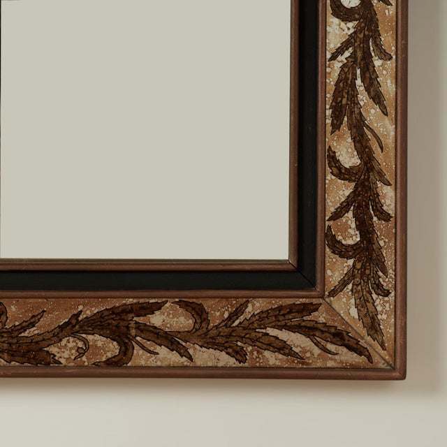 Antique Italian Reverse Painted Wall Mirror For Sale - Image 11 of 12