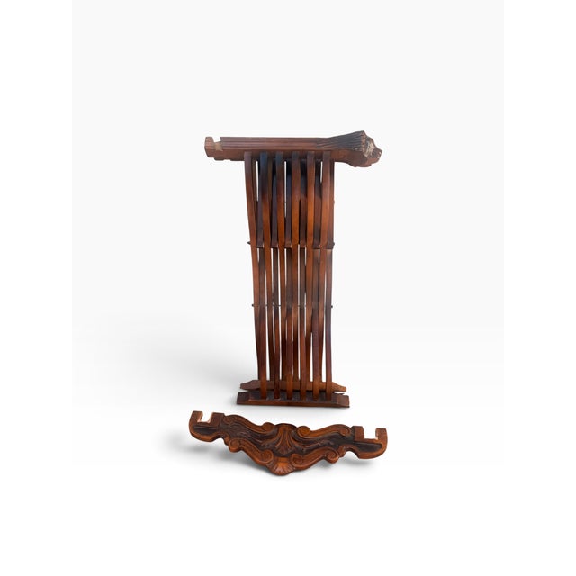 Pair of Vintage Renaissance Revival Savonarola Chairs With Carved Lion Heads For Sale - Image 10 of 14