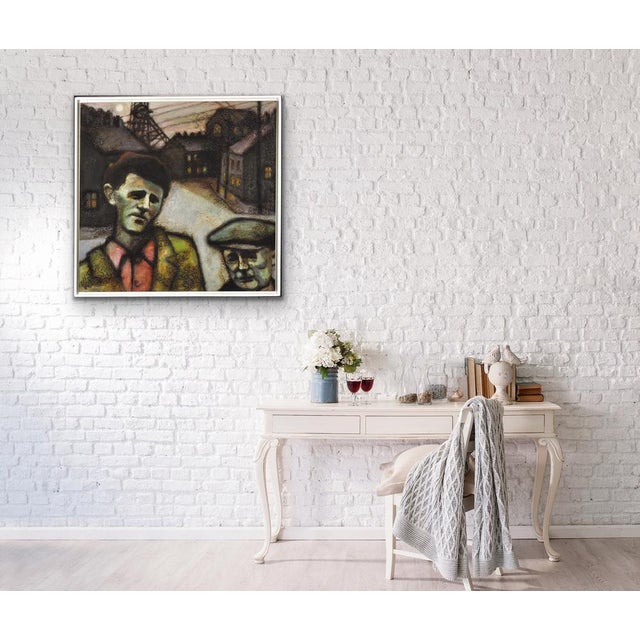 Peter Ross, The Young Richard Burton and His Father, Pontrhydyfen, Neath, Port Talbot, Wales, Oil Painting, 2013, Framed For Sale - Image 12 of 18