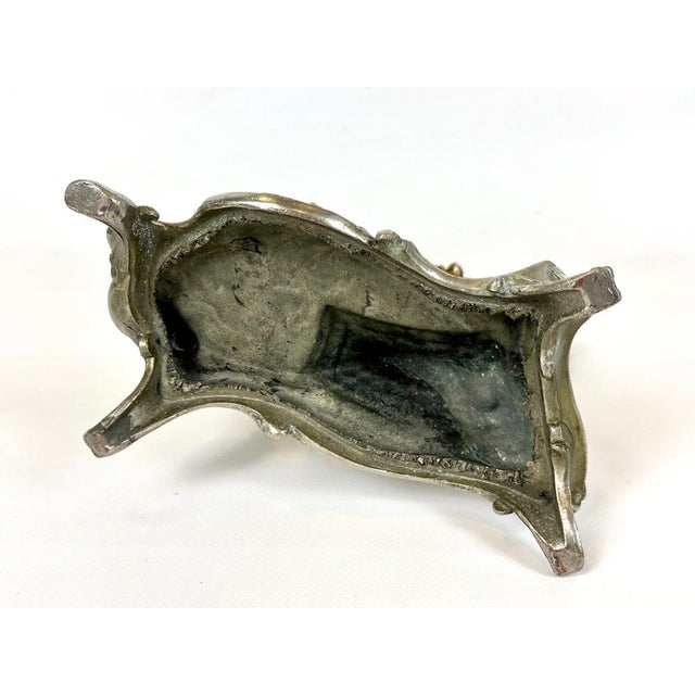 Baroque French Louis XV Style Table Mirror with Cherub, 19th Century For Sale - Image 3 of 15