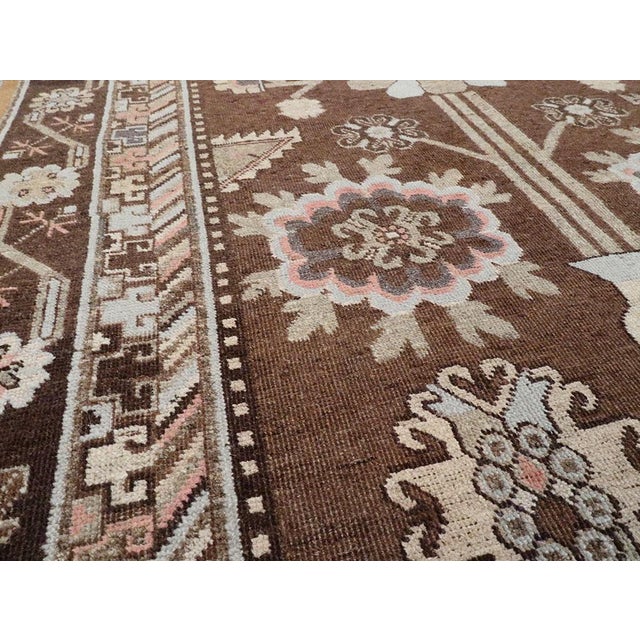Galerie Shabab Collection Early 20th Century Handmade East Turkestan Khotan Gallery Accent Rug For Sale In New York - Image 6 of 10