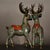 Mid 20th Century Monumental Pair of Vintage Cloisonné Enamel & Gilt Bronze Deer Figures For Sale - Image 5 of 9