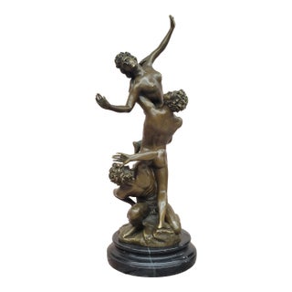 Abduction of the Sabine Women by Giambologna Nude Bronze Sculpture Statue Greek Mythology For Sale