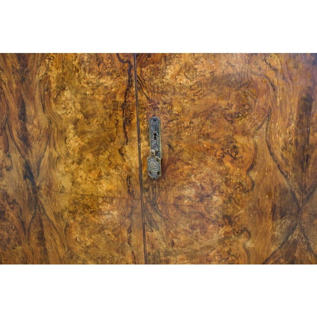 Wood Art Deco Burr Walnut Wardrobe, 1930s For Sale - Image 7 of 11