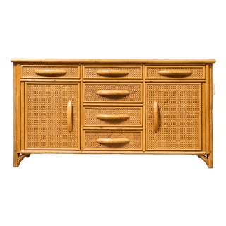 Bamboo Vintage Credenza For Sale