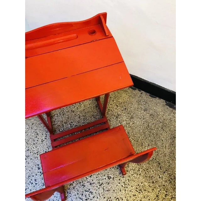 1920s Antique French School Desk, 1920s For Sale - Image 5 of 8