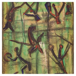 Signed Abstract Painting, 20th Century For Sale