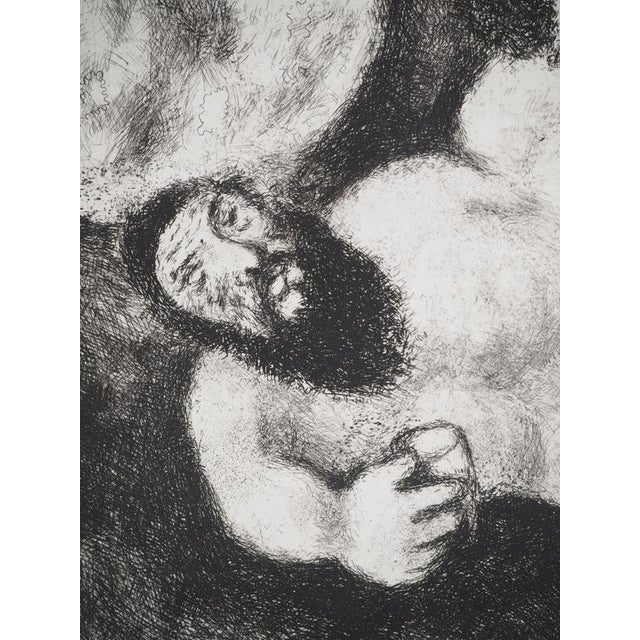 Modern Marc Chagall, Lot and His Daughters, Original Engraving For Sale - Image 3 of 6