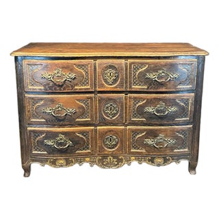 Early 19th Century Highly Carved French Oak Chest of Drawers For Sale