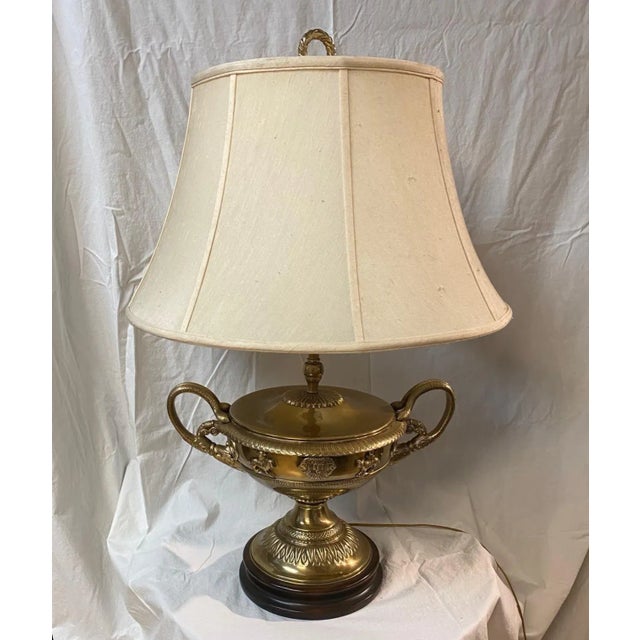 Vintage Lamp With Snake Arms on Urn For Sale - Image 11 of 11