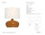Thomas O'Brien by Visual Comfort Signature Olinda 17" Low Table Lamp in Crackled Sienna with Linen Shade Designer: Thomas...