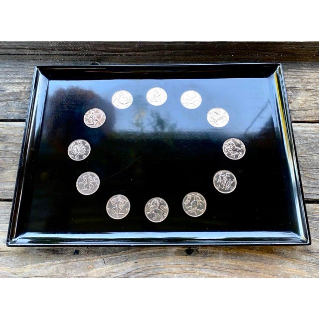 Celestial Zodiac Tray Vintage Couroc of Monterey | 12 Astrological Signs | Mid-Century California Design For Sale - Image 15 of 15