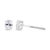 Contemporary 14K White Gold 1/2 Cttw Lab Grown Oval Solitaire Diamond Stud Earrings (F-G Color, VS2-SI1 Clarity) For Sale - Image 3 of 5