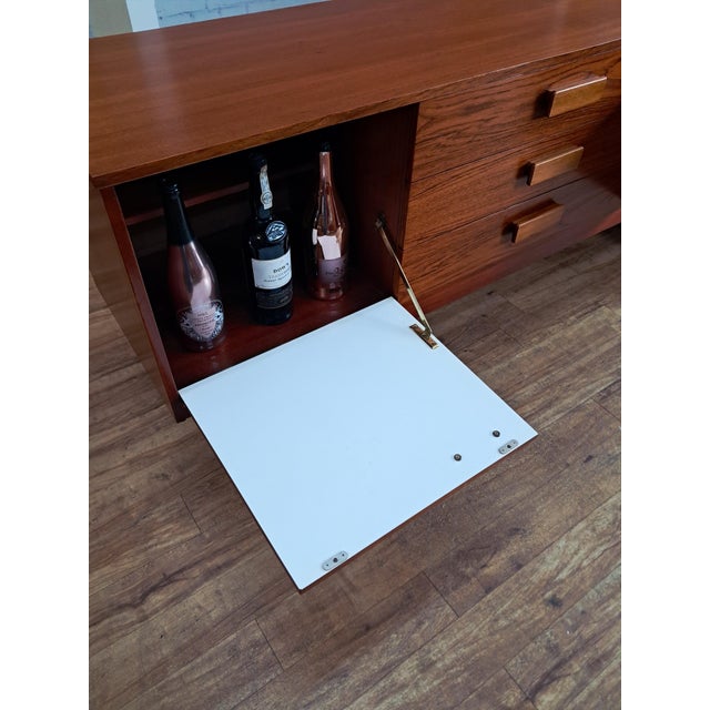 Mid-Century Danish Teak Sideboard with Bar Cabinet, 1960s For Sale - Image 16 of 18