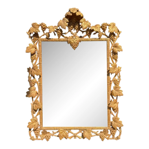 Large 18th C Style Louis XV Giltwood Grape Mirror
