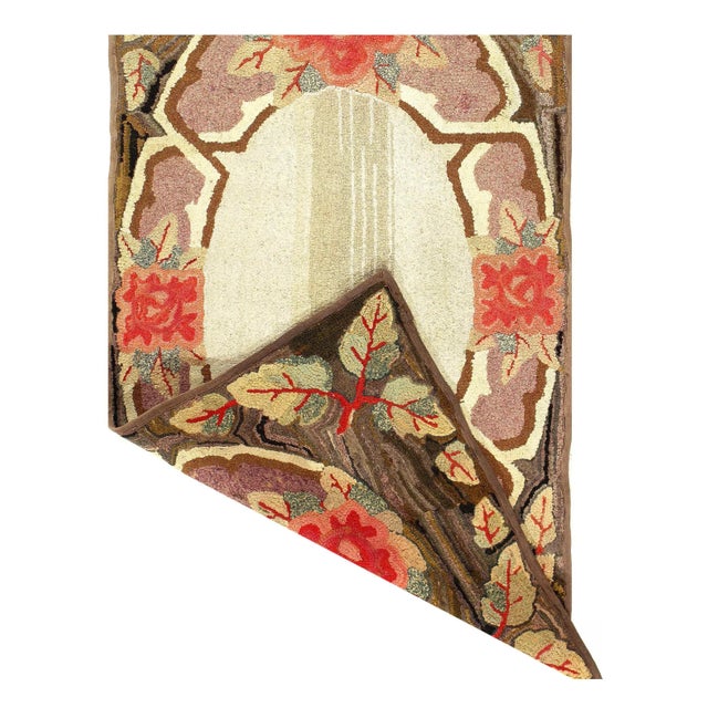 American Antique American Hook Rug 2'4'' X 4'7'' For Sale - Image 3 of 4