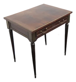 French Late 1800s Small Flame Mahogany Desk 6427