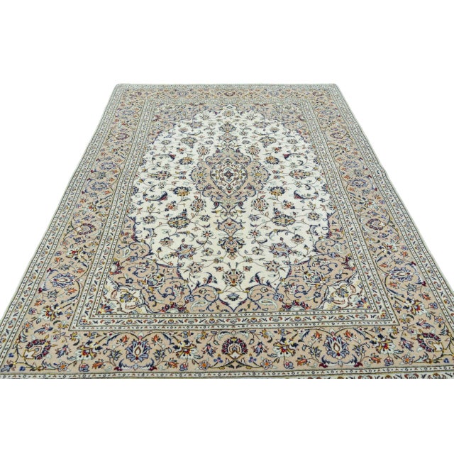 Hand-Knotted Kashan Oriental Rug For Sale - Image 4 of 13