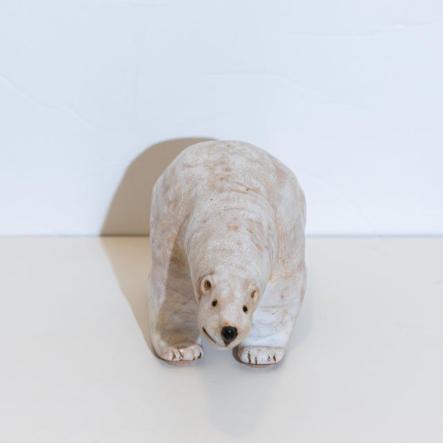 Vintage Signed Merry Kyle Studio Pottery Ceramic Polar Bear Sculpture For Sale - Image 12 of 12