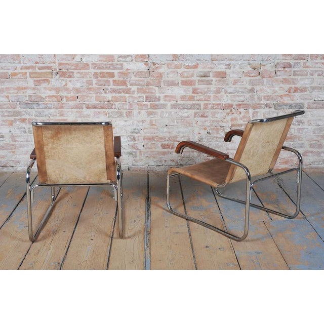 Bauhaus Czech Bauhaus Chrome Armchairs attributed to M. Breuer for Thonet, 1920s, Set of 2 For Sale - Image 3 of 14