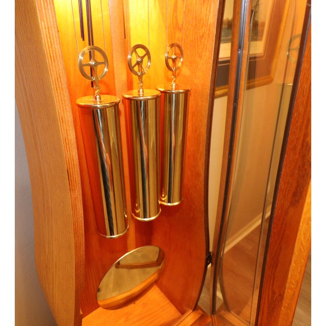 Howard Miller Curved Front Grandfather Clock (Model 610-934) For Sale - Image 6 of 18