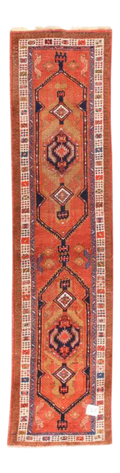 1940s Semi-Antique Persian Heriz Rug-2′8″ × 11′8″