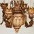 Brown Antique Italian Gilt Metal and Painted Wood Chandelier For Sale - Image 8 of 11