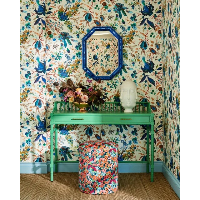 Taken from the Harlequin archive this loosely interpreted impressionist floral fabric sings of colour confidence....
