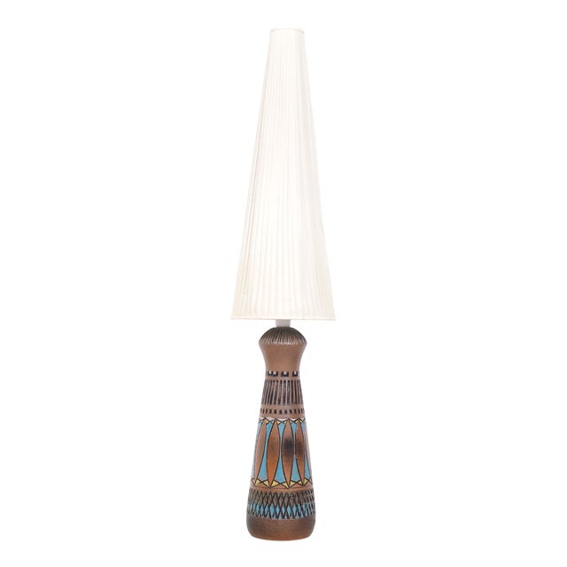 Vintage Ceramic Floor Lamp by M. Zawadzki for Tilgmans Sweden, 1965 For Sale
